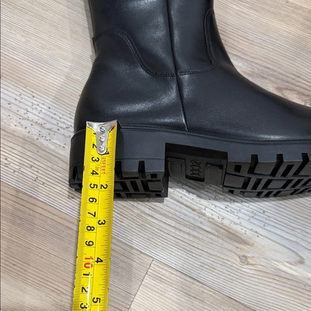 Ecco Modtray Leather Women's Knee High Boots - Black - Size: Us 6-6.5 no box